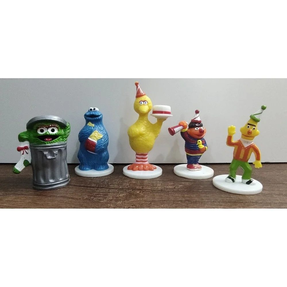 Vtg Sesame Street Jim Henson Wilton Cake Toppers Set of 5 Big Bird Ernie A15